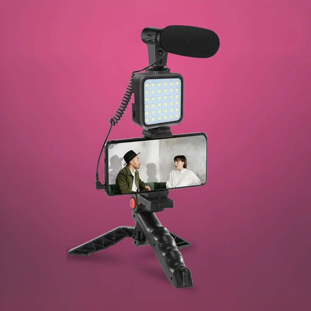 AY-49 Video Vlogger Kit price in Bangladesh front view setup