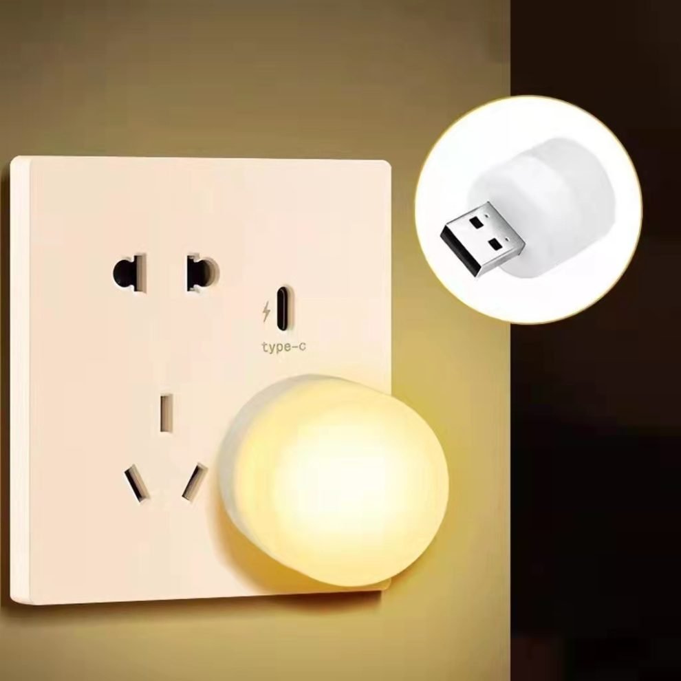 USB Mini LED Night Light (5pcs Pack, Warm) - Image 3