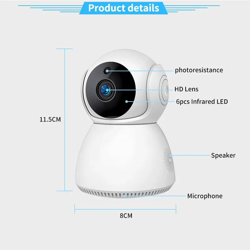 CCTV Camera V380 Pro HD 1080P WiFi 360° Viewing Area Security Camera - Image 4